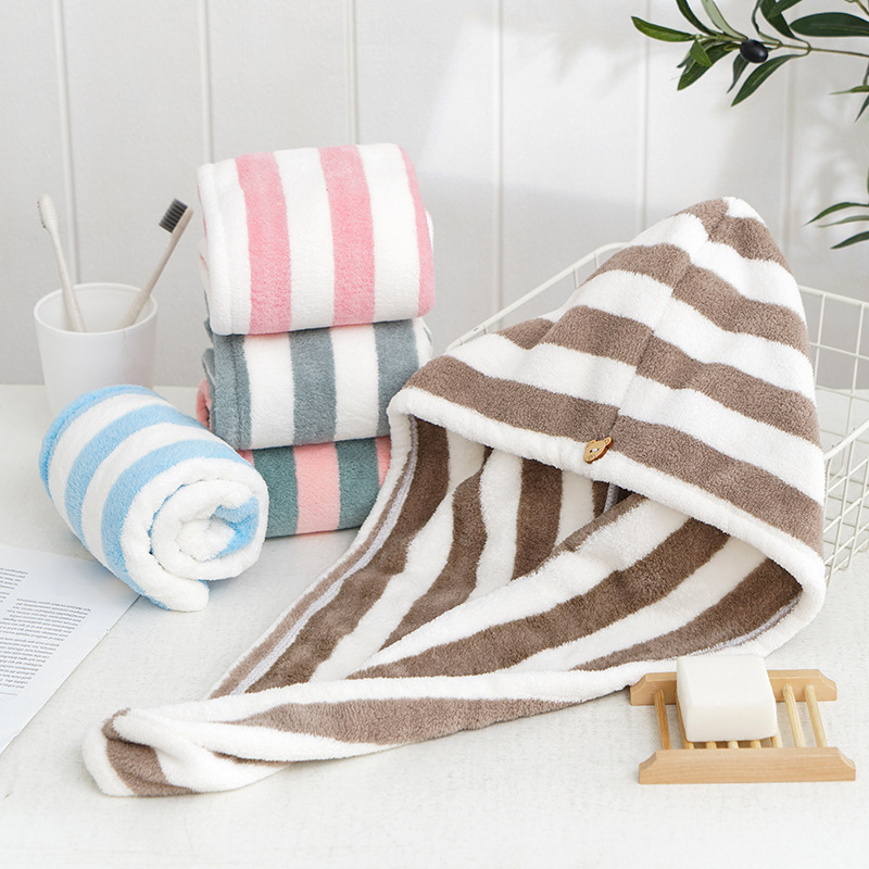 Hair Turban Towel - Dry Hair Towel Microfiber Coral Velvet