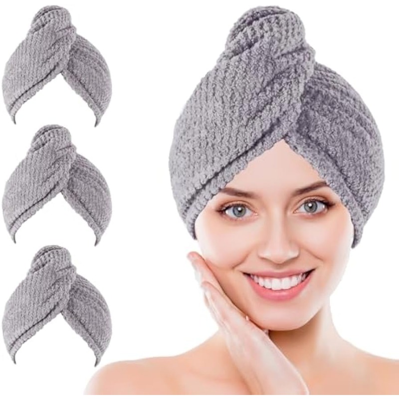 Super Absorbent Fast Drying Ha - đánh giá và giá Hair Turban Towel