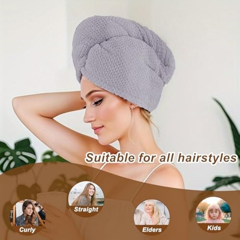 Super Absorbent Fast Drying Ha - đánh giá và giá Hair Turban Towel