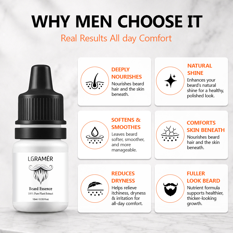 Men's Beard Growth Serum Nouri - đánh giá và giá Hair Care Oil Serum