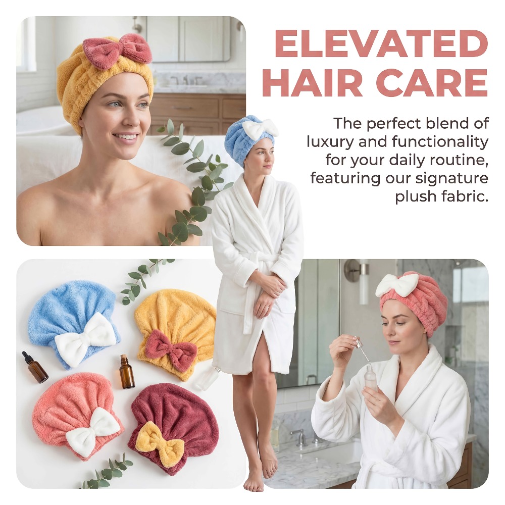 Microfiber Hair Drying Cap, Qu - đánh giá và giá Hair Turban Towel