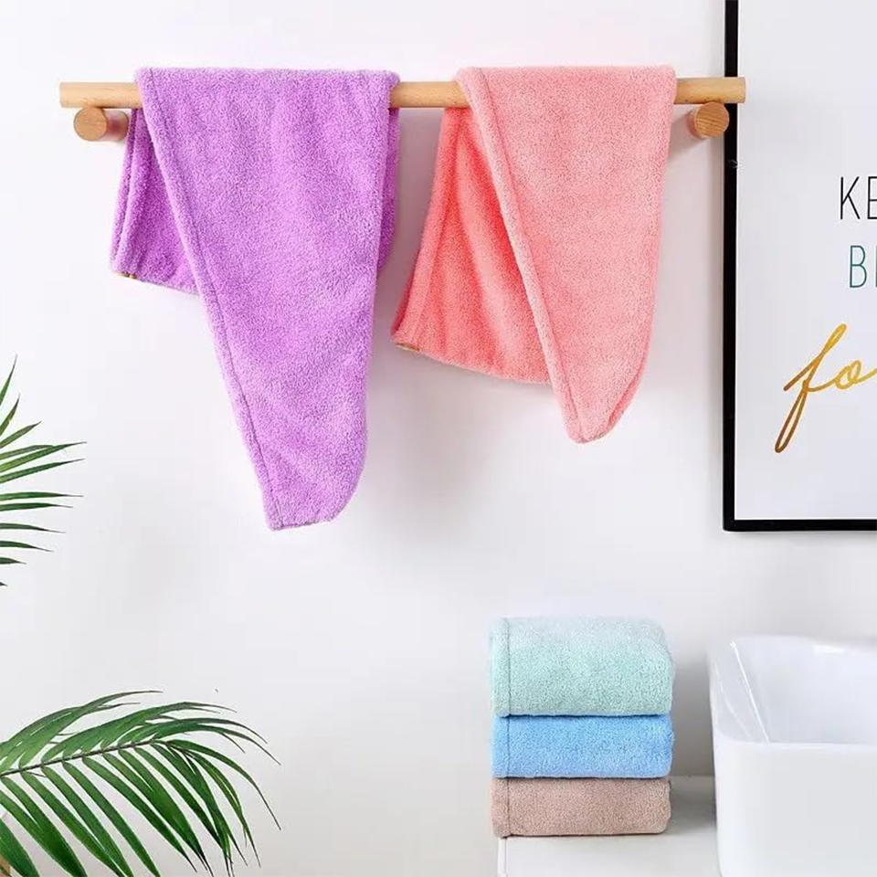 1PC Coral Fleece Hair Towel Wr - đánh giá và giá Hair Turban Towel